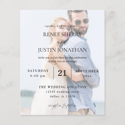 バジェットモダンフォト5結婚垂直 チラシ (正面)