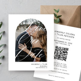 バジェットモダンフォトQRコード結婚式の日付を保存