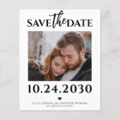 バジェットモダンフォトQRコード結婚式の日付を保存 チラシ (正面)