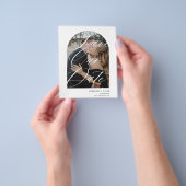 バジェットモダンフォトQRコード結婚式の日付を保存 チラシ (手)