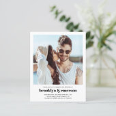 バジェットモダンフォトQRコード結婚式招待状 (スタンド正面)