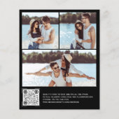 バジェットモダンフォトQRコード結婚式招待状 (裏面)