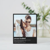 バジェットモダンフォトQRコード結婚式招待状 (スタンド正面)