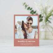 バジェットモダンフォトQRコード結婚式招待状 (スタンド正面)