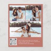 バジェットモダンフォトQRコード結婚式招待状 (裏面)