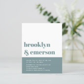 バジェットモダンフォトQRコード結婚式招待状 (スタンド正面)