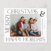 バジェットモダンフレームメリークリスマス&ホリデーズフォト (正面)