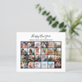 バジェットモダンブラックミニマリストフォトホリデーカード (スタンド正面)