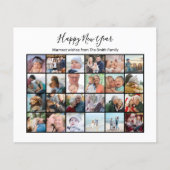 バジェットモダンブラックミニマリストフォトホリデーカード (正面)