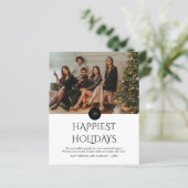 バジェットモダンブラック会社ロゴ写真クリスマス (スタンド正面)