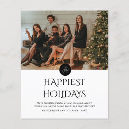 バジェットモダンブラック会社ロゴ写真クリスマス