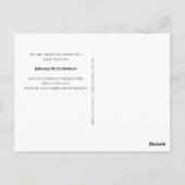 バジェットモダンブラック写真卒業発表 ポストカード (裏面)