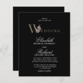 バジェットモダンブラック結婚オーチャドのフライヤー (正面/裏面)