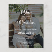 バジェットモダンブラック透明結婚写真 (正面)