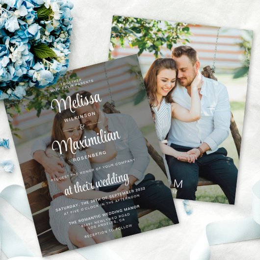 バジェットモダンブラック透明結婚写真