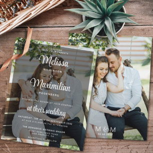 バジェットモダンブラック透明結婚写真