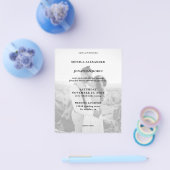 バジェットモダンブラック&ホワイト写真結婚ズフライヤー チラシ (シングル)