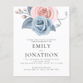 バジェットモダンブルーピンク花模様婚約パーティ (正面)