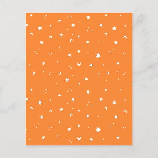 バジェットモダンホワイトオレンジ不気味ハローウィンパーティ (裏面)