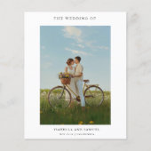 バジェットモダンボホシンプル2フォトウェディング招待状 (正面)