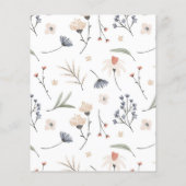 バジェットモダンボホフラワーズグリーンブライダルシャワー (裏面)