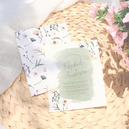 バジェットモダンボホフラワーズグリーンブライダルシャワー