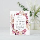 バジェットモダンボホマルーンブライダルシャワー招待 (スタンド正面)