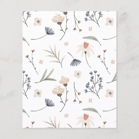 バジェットモダンボホミニマルフローラブライダルシャワー (裏面)