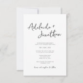 バジェットモダンミニマルシンプル結婚式招待状 招待状 (正面)