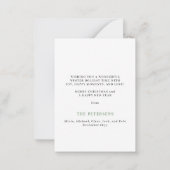 バジェットモダンミニマル休日の写真の小さなカード ノートカード (裏面)