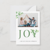 バジェットモダンミニマル休日の写真の小さなカード ノートカード (正面)