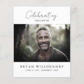 バジェットモダンミニマル葬儀招待状 (正面)