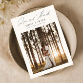 バジェットモダンミニマル2フォト結婚ズ サンキューカード