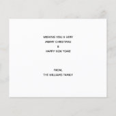 バジェットモダンメリークリスマスホリデーカード (裏面)