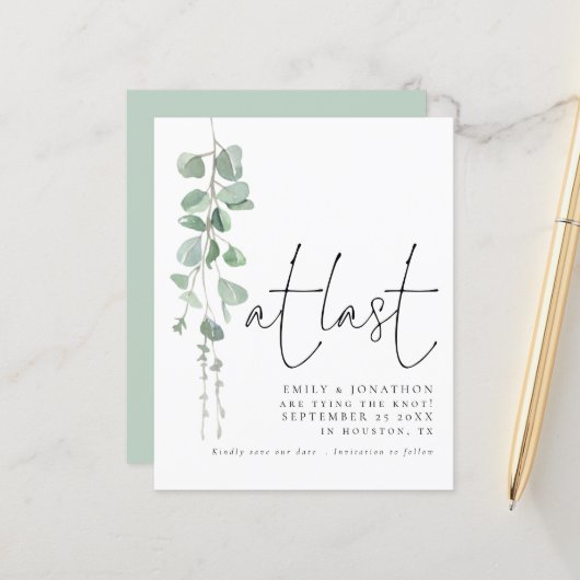 バジェットモダンユーカリが遂に日付を保存 (正面/裏面インサイチュ)