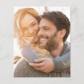 バジェットモダンユーカリ写真結婚式招待状 (裏面)