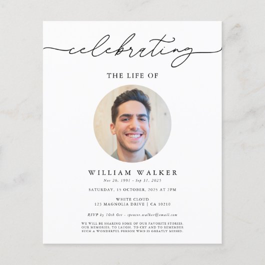 バジェットモダンラウンド写真お祝い・オブ・ライフ (正面)