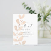 バジェットモダンリーフ結婚式招待状 (スタンド正面)