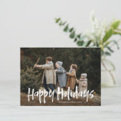 バジェットモダンレタリング2枚フォトハッピー シーズンカード (スタンド正面)
