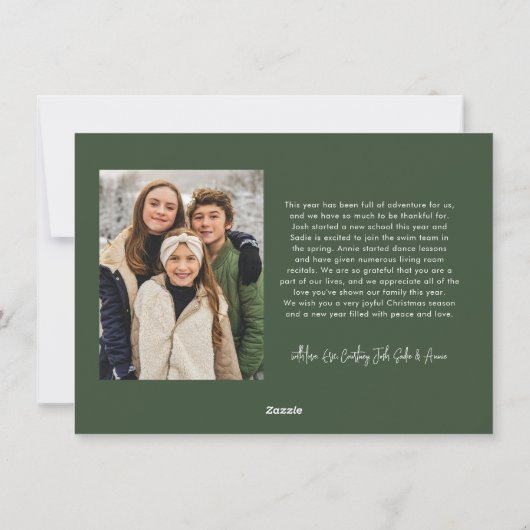 バジェットモダンレタリング2枚フォトメリークリスマス シーズンカード (裏面)