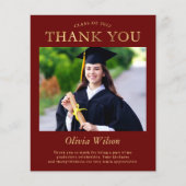 バジェットモダンレッド金ゴールド写真卒業 (正面)