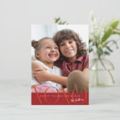 バジェットモダンレッドXOXO写真バレンタインデー シーズンカード (スタンド正面)