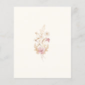 バジェットモダンワイルドフラワーセージ緑の結婚式の招待 (裏面)