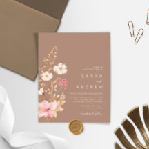 バジェットモダンワイルドフラワーテラコタ庭園の結婚式