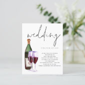 バジェットモダンワインボトルグラスウェディング招待 (スタンド正面)