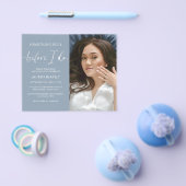 バジェットモダン何か青いブライダルシャワー チラシ (シングル)