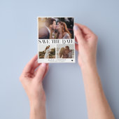 バジェットモダン写真シンプルの結婚式の日付を保存 チラシ (手)