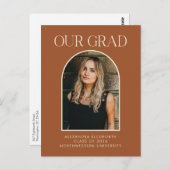 バジェットモダン写真テラコッタアーチ卒業 ポストカード (正面/裏面)