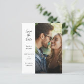 バジェットモダン写真&サイドセーブ日付 – 白 (スタンド正面)