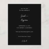 バジェットモダン写真&サイドセーブ日付 – 黒 チラシ (裏面)